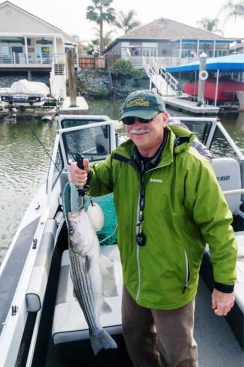12 pound Delta striper. These fish are great fun on a fly rod.